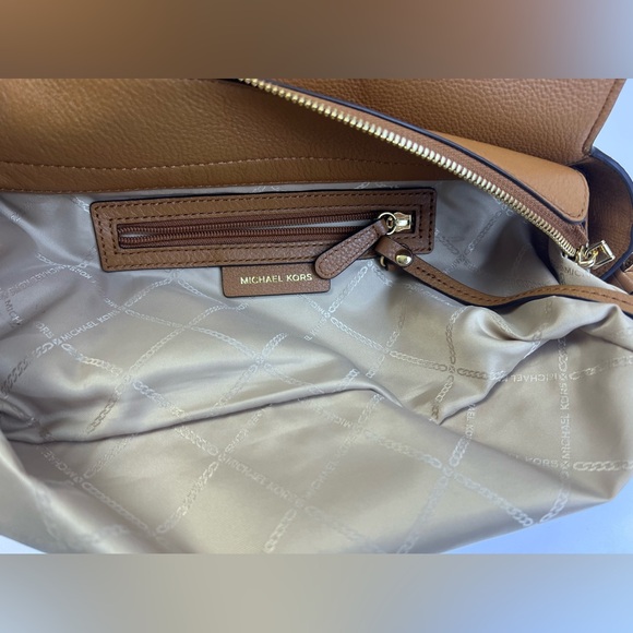 Michael Kors Brooke Pebble Leather Satchel - Picture 16 of 16